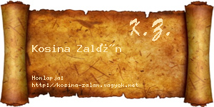Kosina Zalán névjegykártya