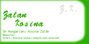 zalan kosina business card